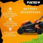 FUXTEC 40V Cordless Lawn Mower with Batteries