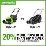Greenworks Cordless Lawnmower with Batteries and Charger