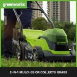 Greenworks Cordless Lawnmower with Batteries and Charger