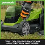 Greenworks Cordless Lawnmower with Batteries and Charger