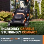 WORX 36V Cordless 34cm Push Lawn Mower
