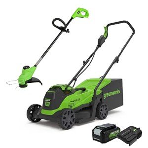 Greenworks 24V Electric Lawn Mower & Grass Trimmer