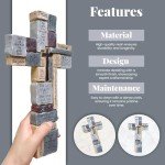 Inspirational 11-Inch Resin Wall Cross Decor