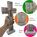 Inspirational Cross Sculpture with Christian Sayings