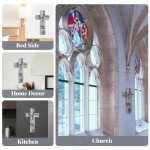 Inspirational 11-Inch Resin Wall Cross Decor