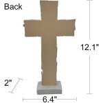 Inspirational Cross Sculpture with Christian Sayings