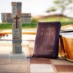 Inspirational Cross Sculpture with Christian Sayings