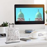 Modern Inspirational Cross Desk Decor for Faithful Friends