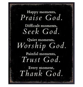 Thank God Christian Wall Art Decor - Inspirational Quotes
