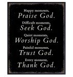 Thank God Christian Wall Art Decor - Inspirational Quotes