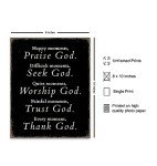 Thank God Christian Wall Art Decor - Inspirational Quotes