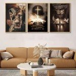 Jesus Wall Art - 3 Piece Canvas Set