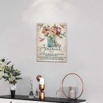 Rustic Bible Verse Wall Art with Flowers
