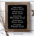 Thank God Christian Wall Art Decor - Inspirational Quotes