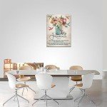 Rustic Bible Verse Wall Art with Flowers