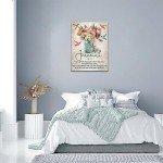 Rustic Bible Verse Wall Art with Flowers