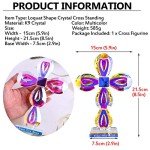Crystal Standing Cross Figurine for Home Decor