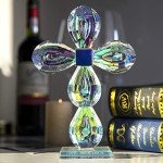 Crystal Standing Cross Figurine for Home Decor