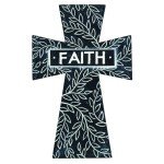 Black Resin Wall Cross - Faith Decor