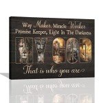 Inspirational Jesus Wall Art with Cross and Quotes