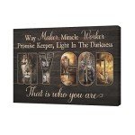 Inspirational Jesus Wall Art with Cross and Quotes
