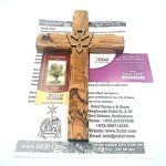 Hand-Carved Olive Wood Dove Cross Wall Decor