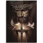Jesus Lion Canvas Art - Wall Decor (12x16)