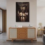 Jesus Lion Canvas Art - Wall Decor (12x16)