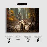 Jesus and Lamb Picture - Christian Wall Art