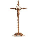 Jesus Crucifix Table Cross with Stand, Copper 10