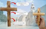 Olive Wood Wall Cross from Jerusalem 6.2