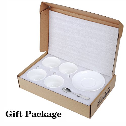 AOZITA Espresso Cup Set with Spoons, 12-Piece