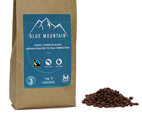 Fairtrade Blue Mountain Medium Roast Coffee Beans 1kg