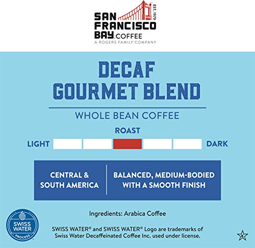 SF Bay Decaf Gourmet Whole Bean Coffee, 908g