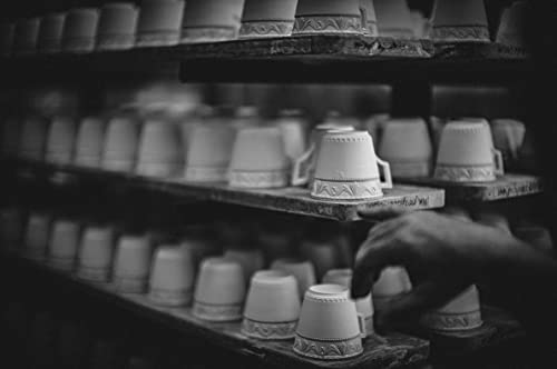 Handmade White Porcelain Espresso Cups Set