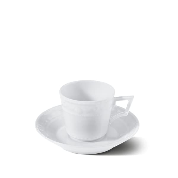 Handmade White Porcelain Espresso Cups Set