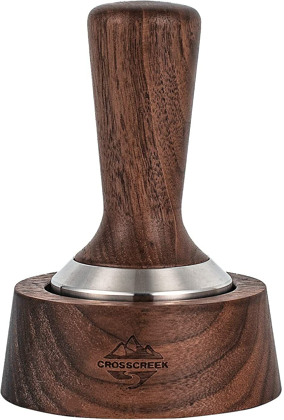 CrossCreek Espresso Tamper with Walnut Handle
