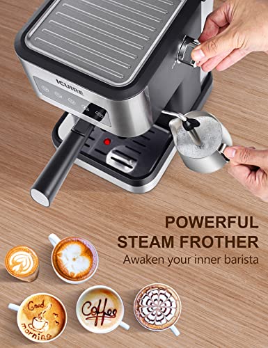 ICUIRE 20 Bar Espresso Maker with Milk Frother