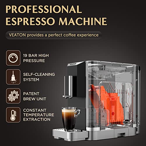 VEATON Espresso Machine with Touch Screen and Grinder
