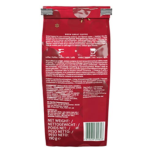 Starbucks Holiday Blend, 6-Pack Whole Bean Coffee