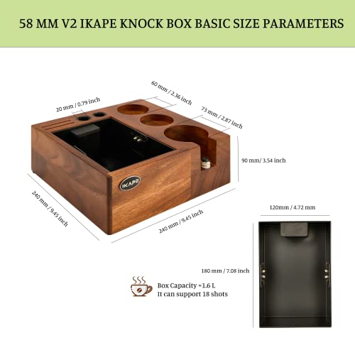 IKAPE V2 Espresso Knock Box & Organizer