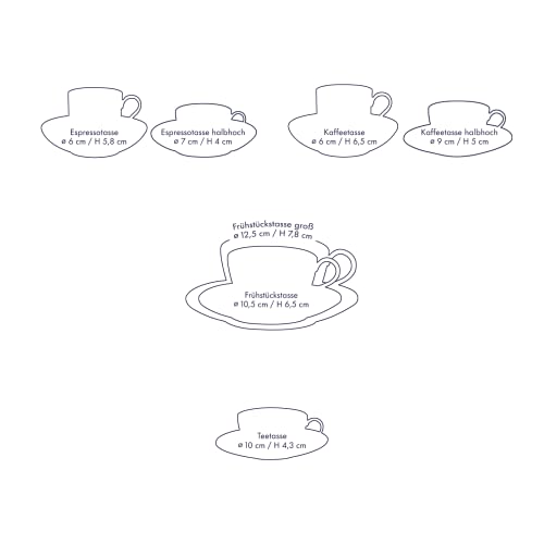 KPM Berlin Urbino Espresso Set - 4-Piece Porcelain