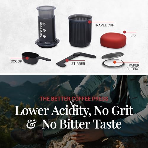 Aeropress Go: Portable Coffee Press Kit with Mug