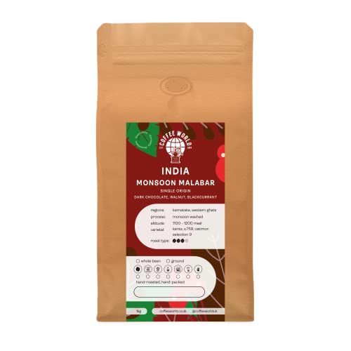 Monsoon Malabar Whole Coffee Beans | UK Roasted (8 x 1KG)