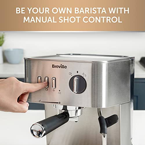 Breville Espresso Maker | Automatic & Manual | Silver