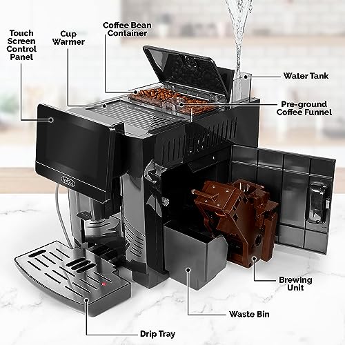 Zulay Magia Espresso Coffee Maker - Super Automatic with Touch Screen