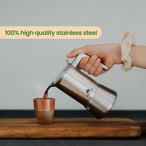 Italian Stainless Steel Espresso Maker | Moka Pot Induction