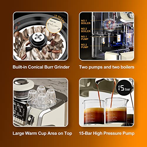 Mcilpoog Espresso Machine with Milk Frother- (TC520)