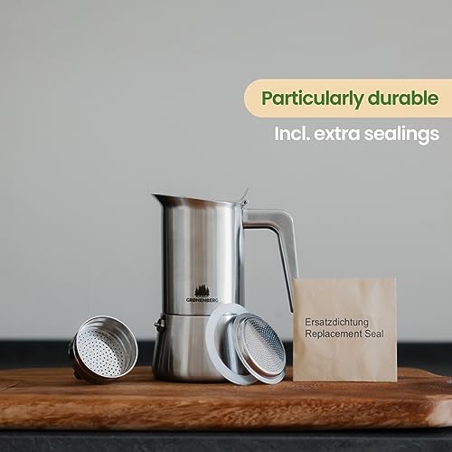 Italian Stainless Steel Espresso Maker | Moka Pot Induction
