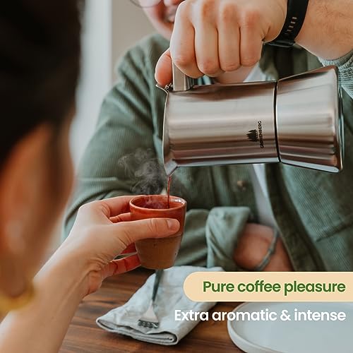 Italian Stainless Steel Espresso Maker | Moka Pot Induction